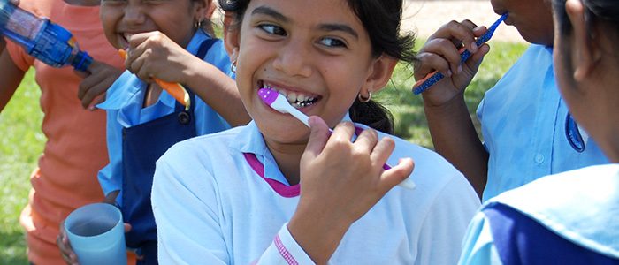 Kids Brushing Teeth